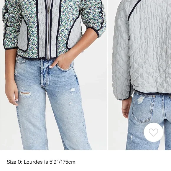 The Great. Reversible Quilted Jacket Sz 2/M - Picture 6 of 11